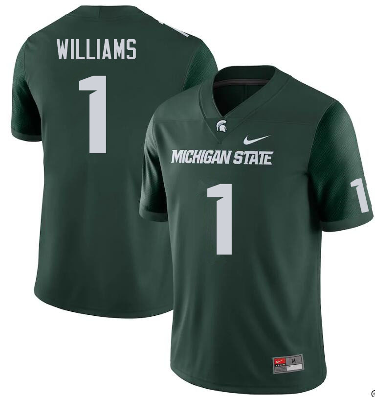 Men #1 Ronald Williams Michigan State Spartans College Football Jerseys Sale-Green